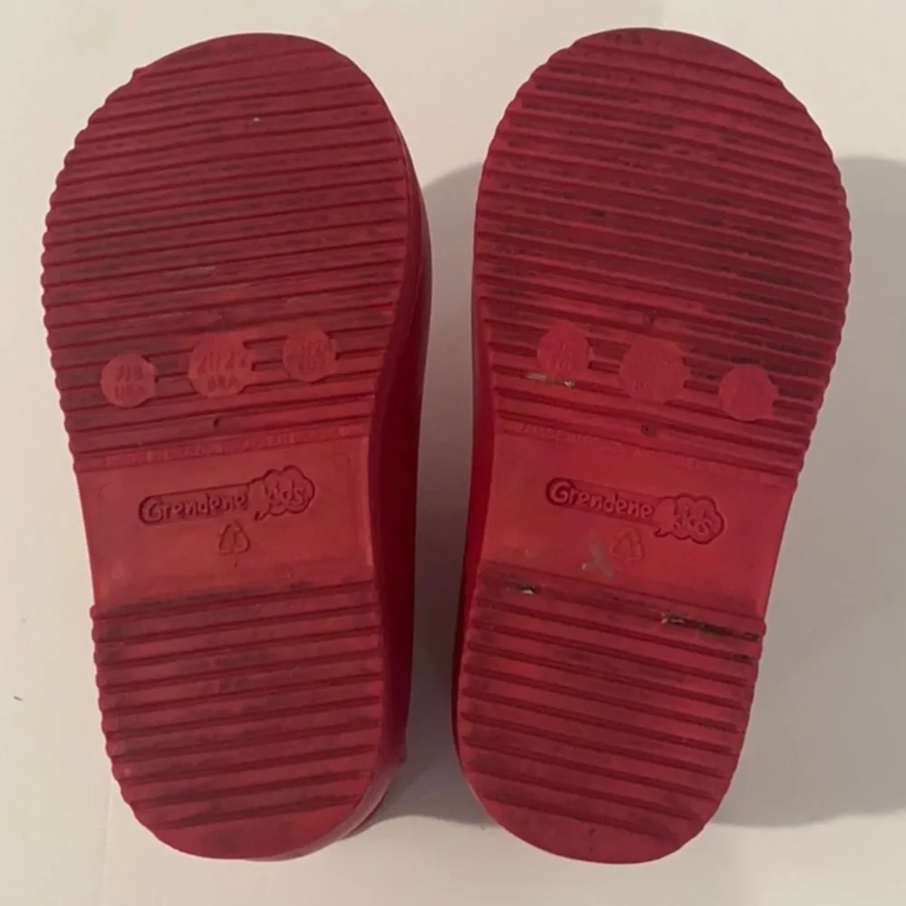 Authentic Grendene kids Panda baby girls pink rubber rain boots sz 7